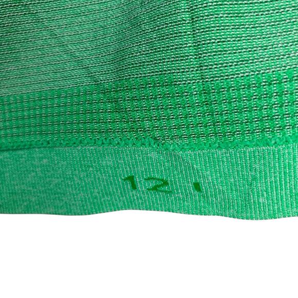 Lululemon Run Swiftly Tech Shirt T-shirt Short Sleeve Green Stripe Women's 12 - Picture 4 of 7